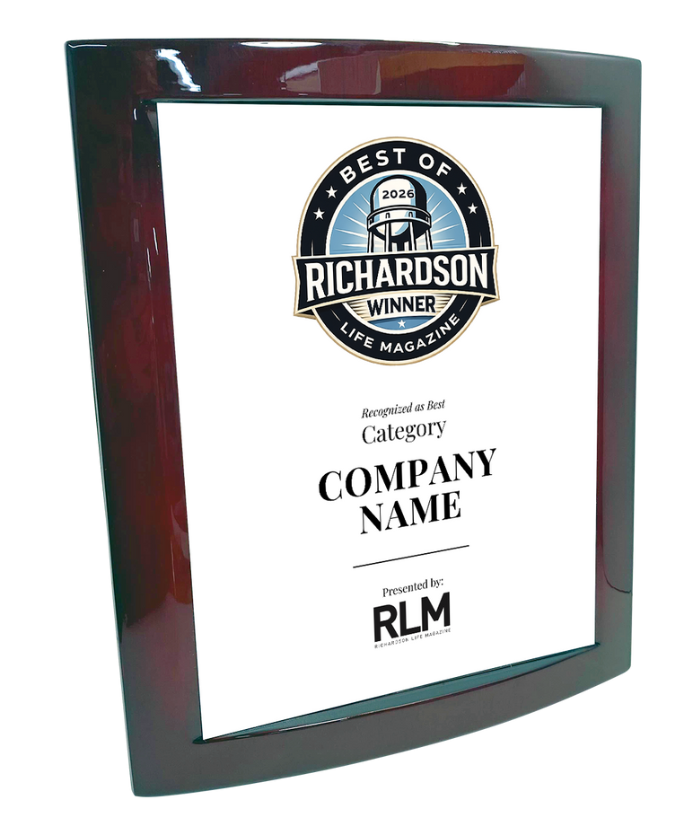 RLM - Best of Richardson Life Magazine - Eclipse Plaque with Metal Inlay