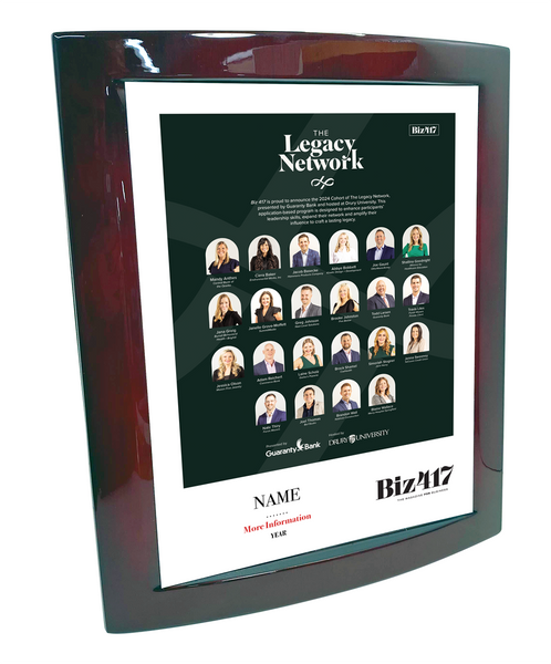 Biz 417 The Legacy Network Wooden Eclipse Plaque with Metal Inlay