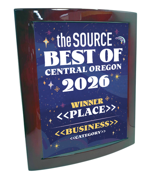 Source Weekly Best of Central Oregon - Rosewood with Metal Inlay