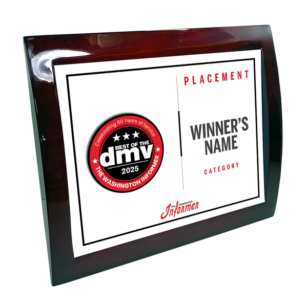 Washington Informer - Best of DMV - Eclipse Plaque with Metal Inlay