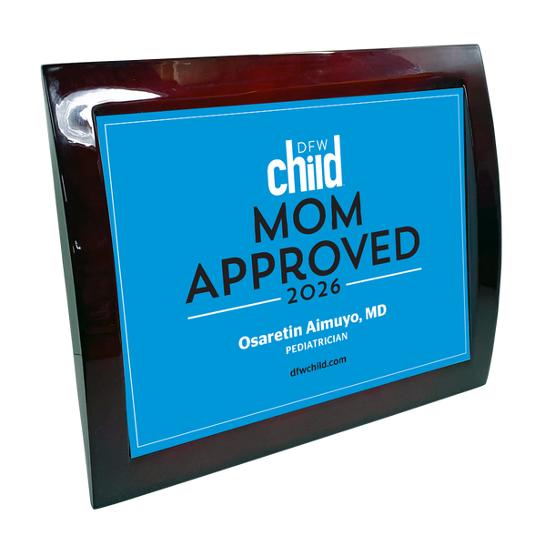 DFW Child - Mom Approved Award - Eclipse Plaque