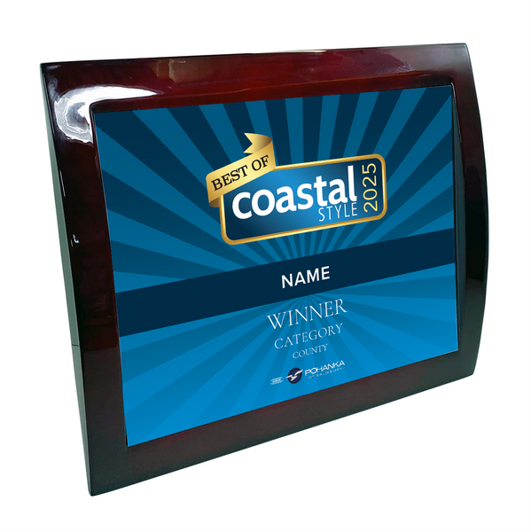 Best Of Coastal Style Award Eclipse Plaque with Metal Inlay