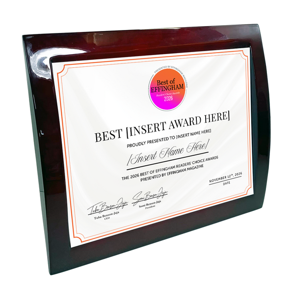 Best of Effingham - Eclipse Plaque with Metal Inlay