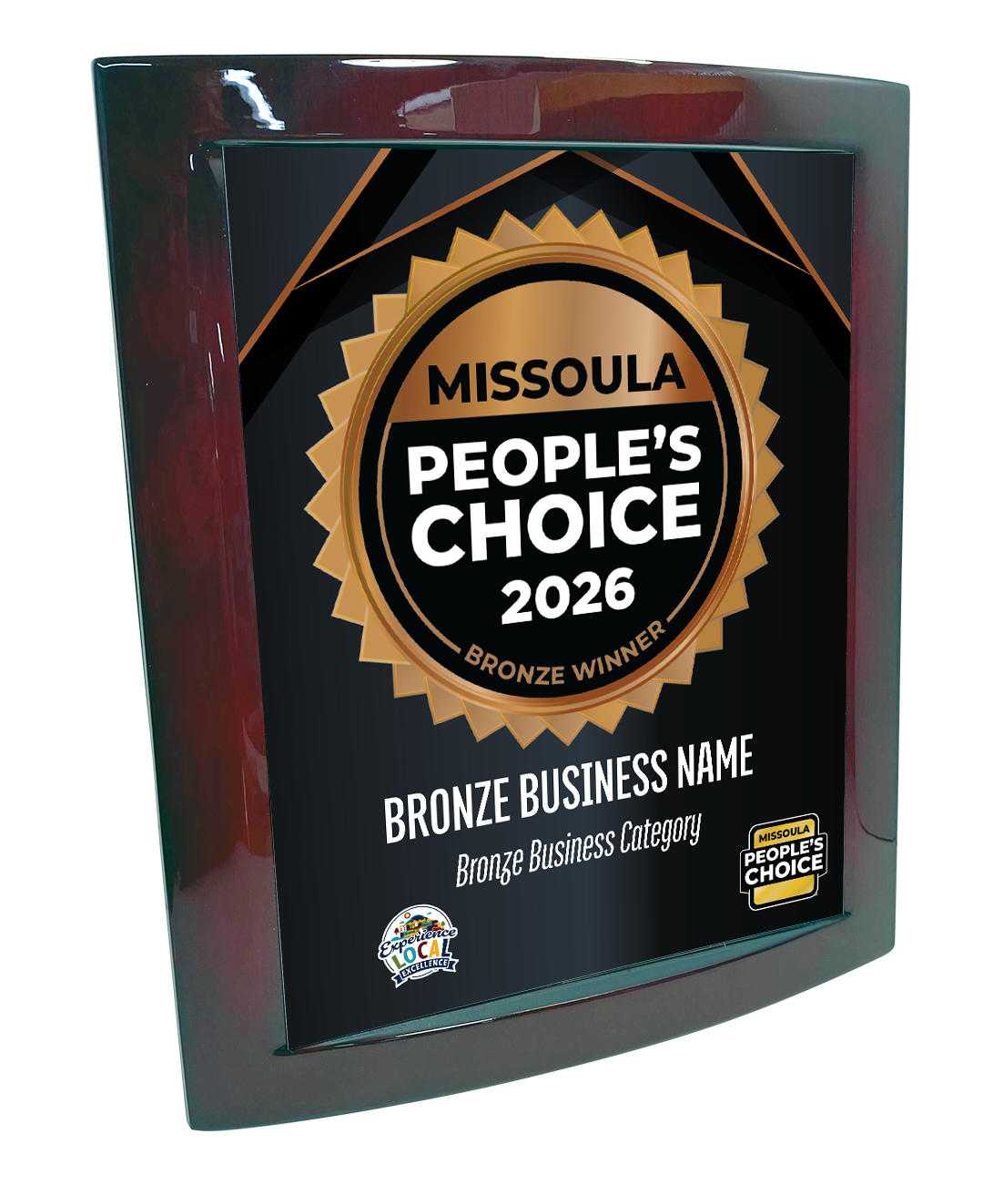 Missoula People's Choice - Eclipse Plaque with Metal Inlay