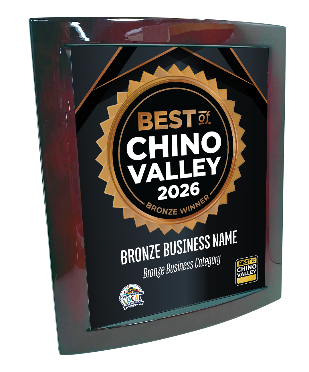 Best of Chino Valley - Eclipse Plaque with Metal Inlay