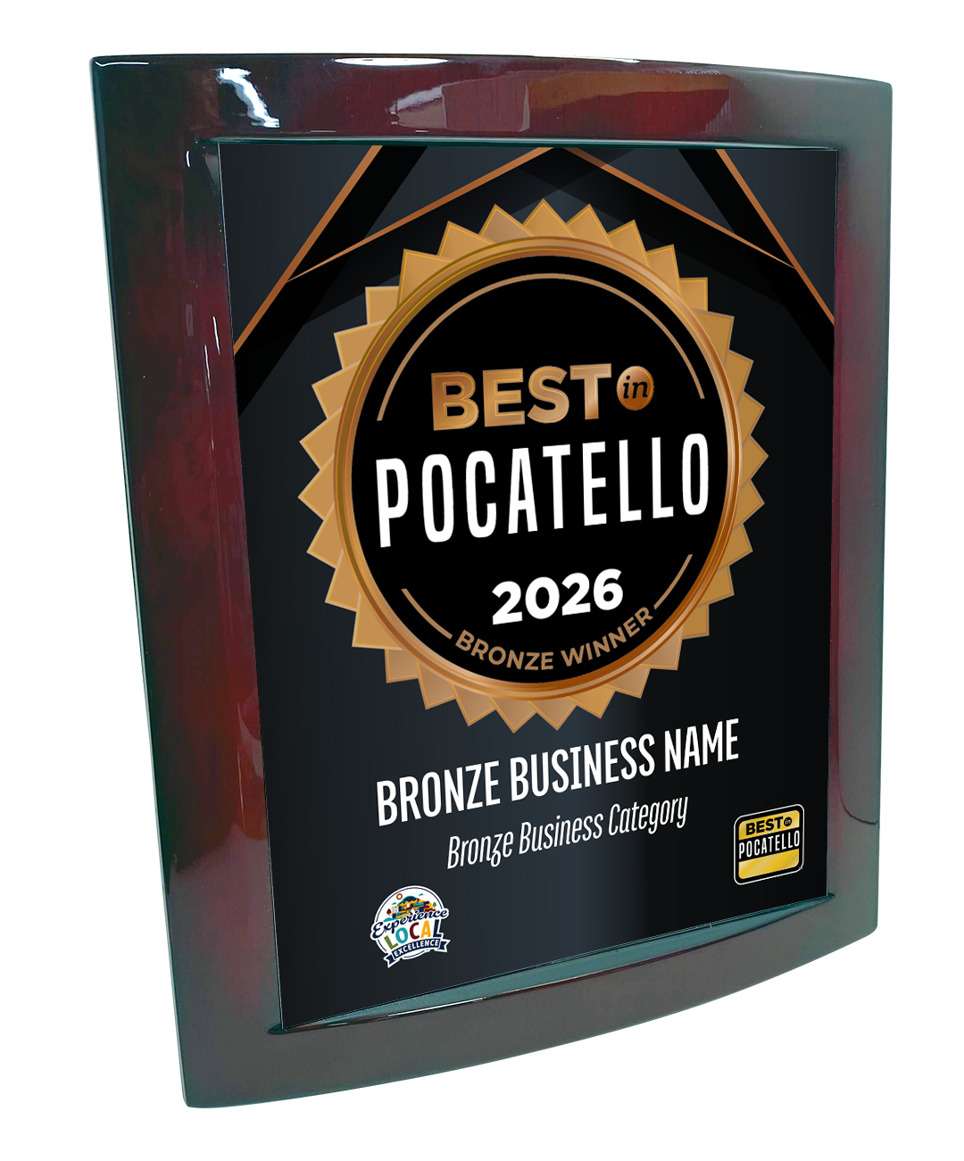 Best in Pocatello - Eclipse Plaque with Metal Inlay
