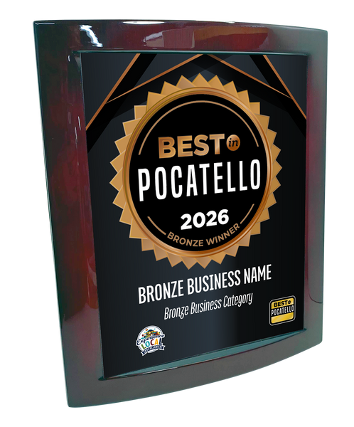 Best in Pocatello - Eclipse Plaque with Metal Inlay