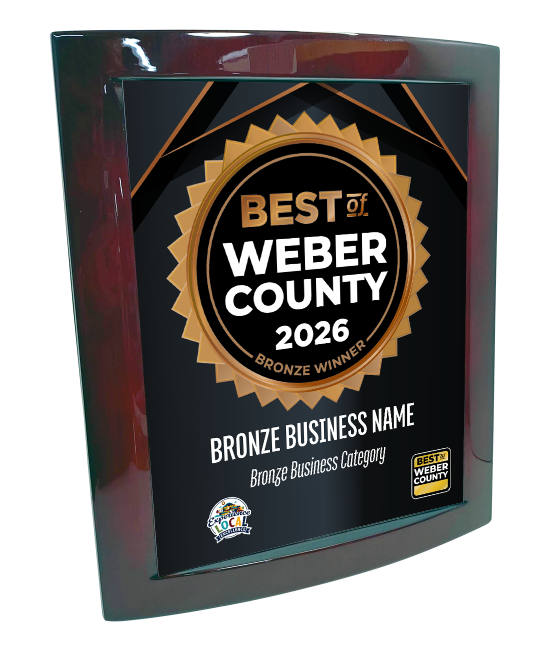 Best of Weber County - Eclipse Plaque with Metal Inlay