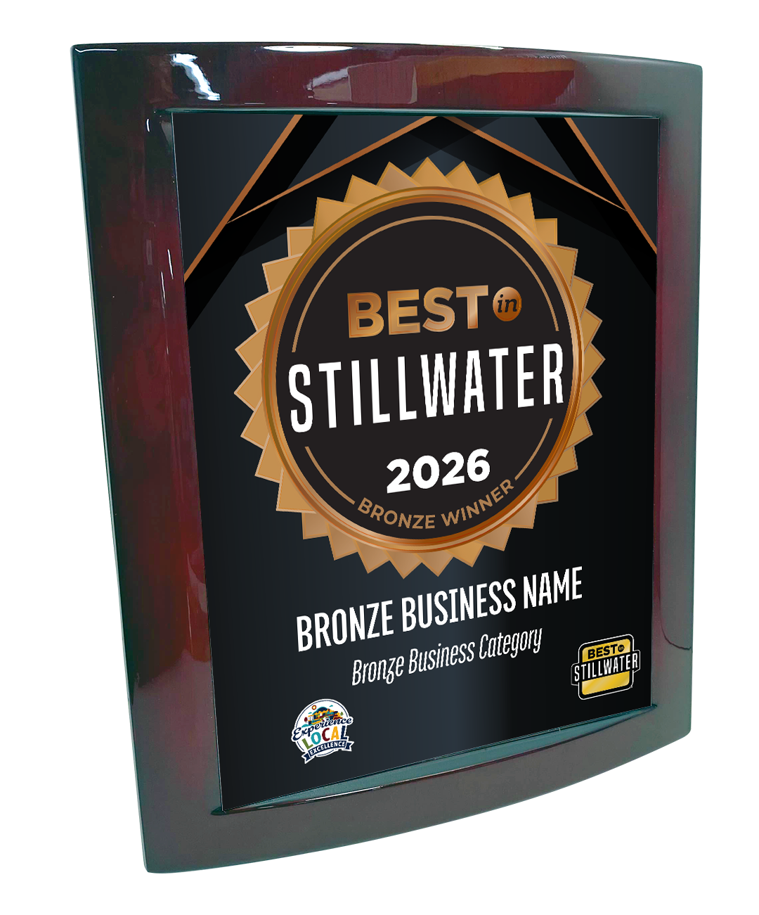 Best in Stillwater - Eclipse Plaque with Metal Inlay