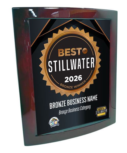 Best in Stillwater - Eclipse Plaque with Metal Inlay
