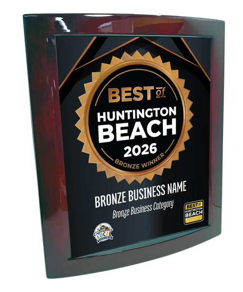 Best of Huntington Beach - Eclipse Plaque with Metal Inlay
