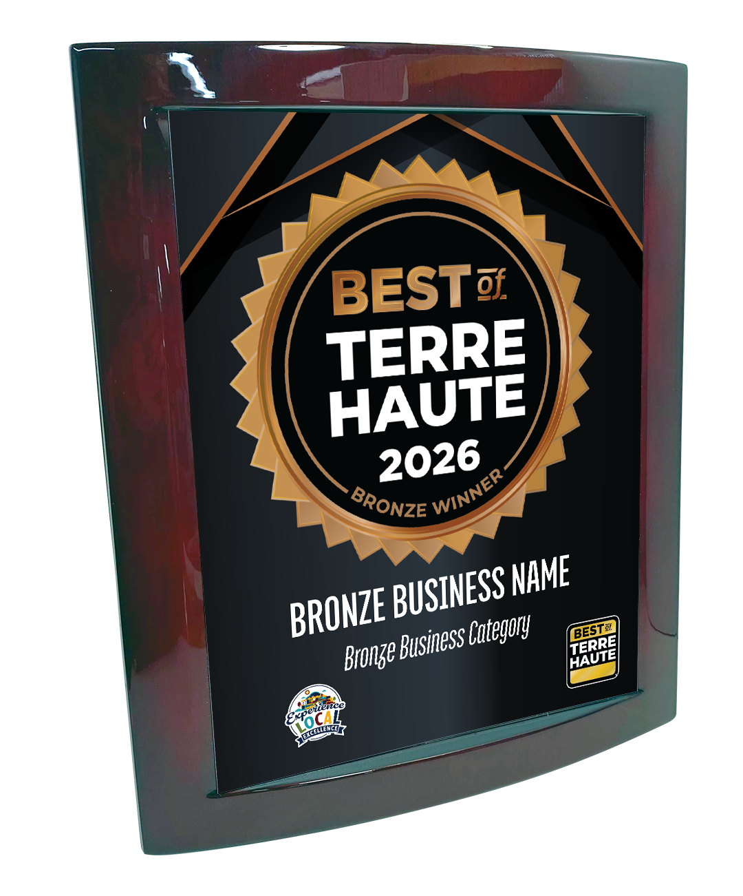 Best of Terre Haute - Eclipse Plaque with Metal Inlay