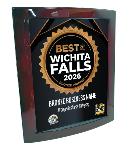 Best of Wichita Falls - Eclipse Plaque with Metal Inlay