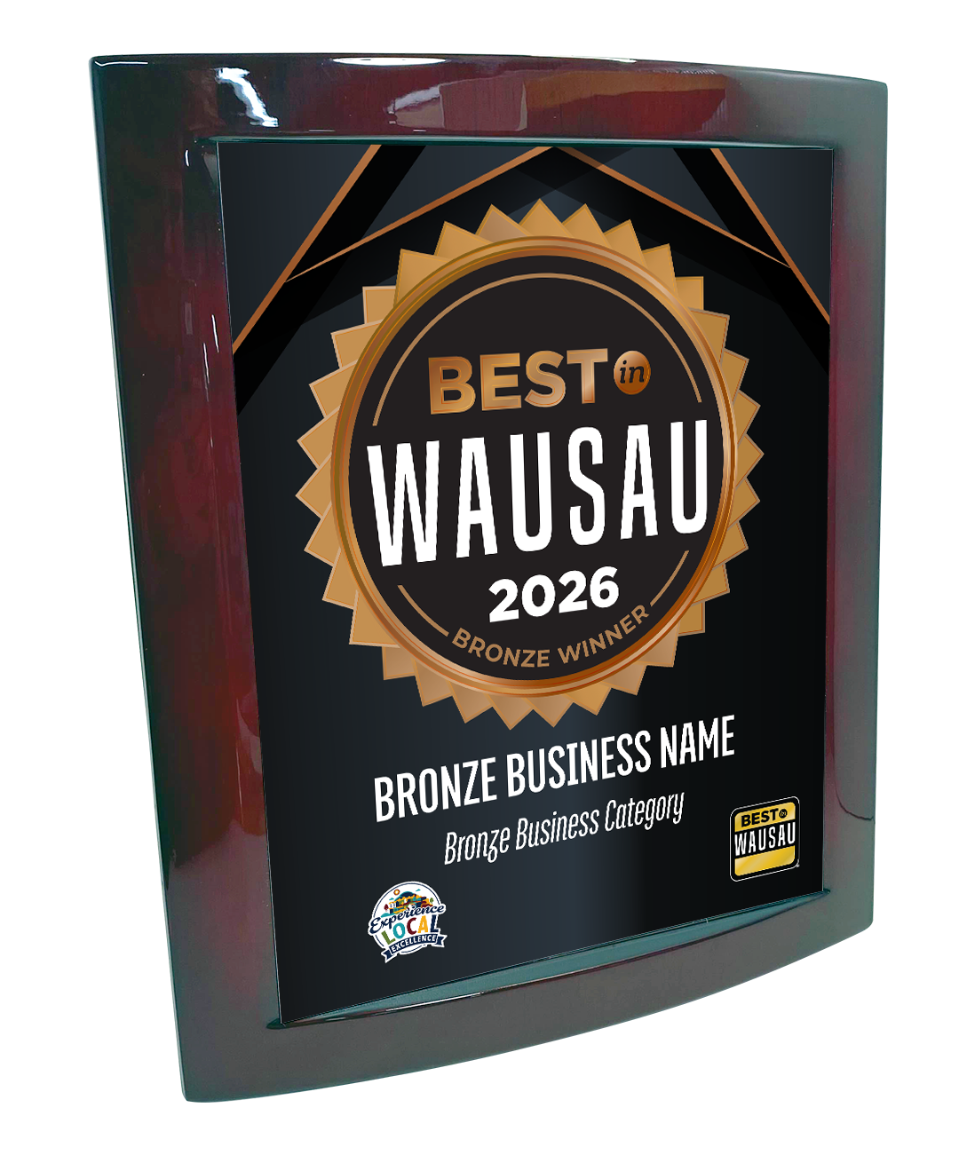 Best in Wausau - Eclipse Plaque with Metal Inlay