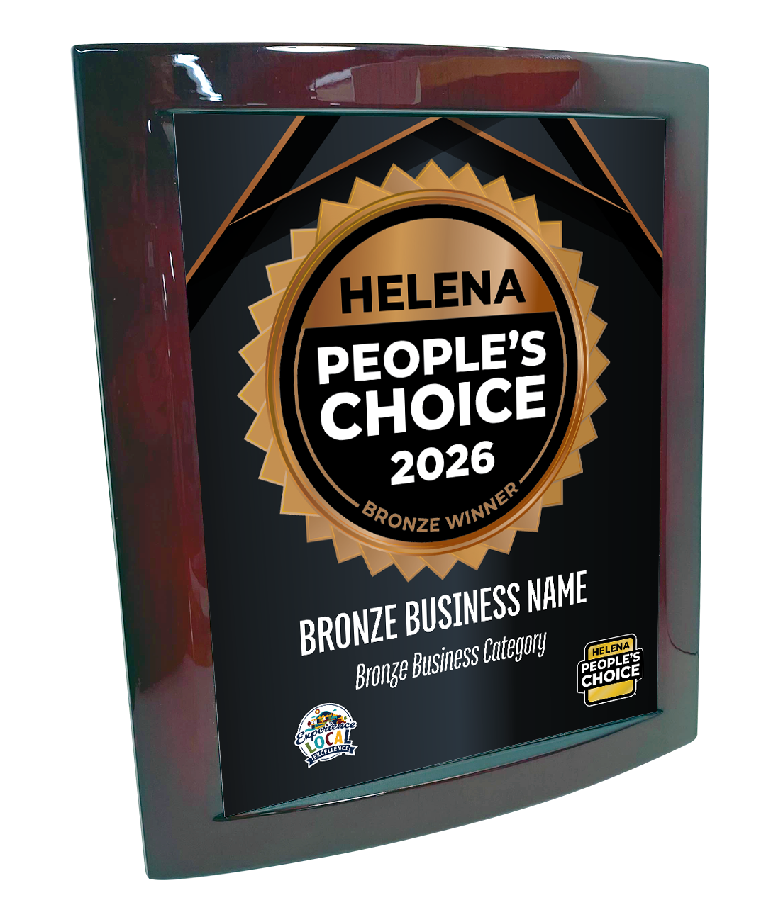 Helena People's Choice - Eclipse Plaque with Metal Inlay