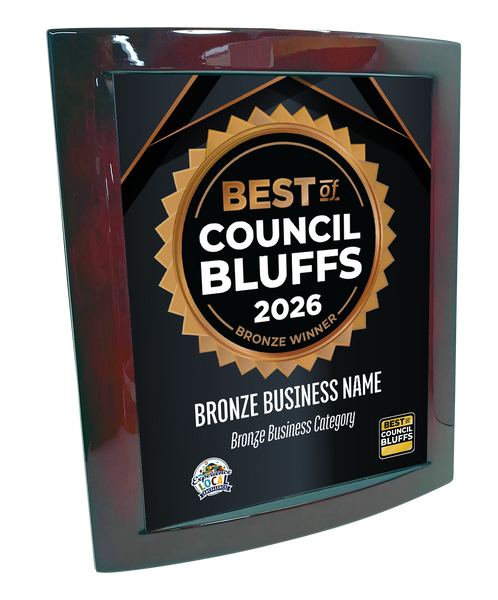 Best of Council Bluffs - Eclipse Plaque with Metal Inlay