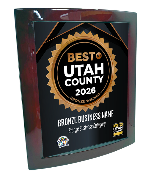 Best in Utah County - Eclipse Plaque with Metal Inlay