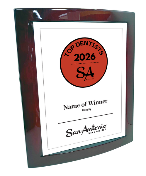 San Antonio Magazine "Top Dentists” Eclipse Plaque