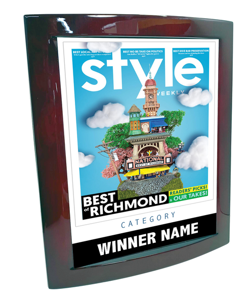 Style Weekly "Best of Richmond" Eclipse Plaque