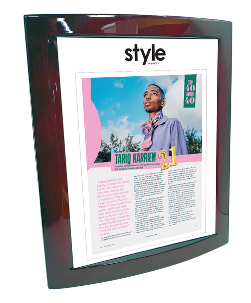 Style Weekly "Top 40 Under 40" Eclipse Plaque