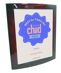 DFW Child - Best for Families Award - Eclipse Plaque