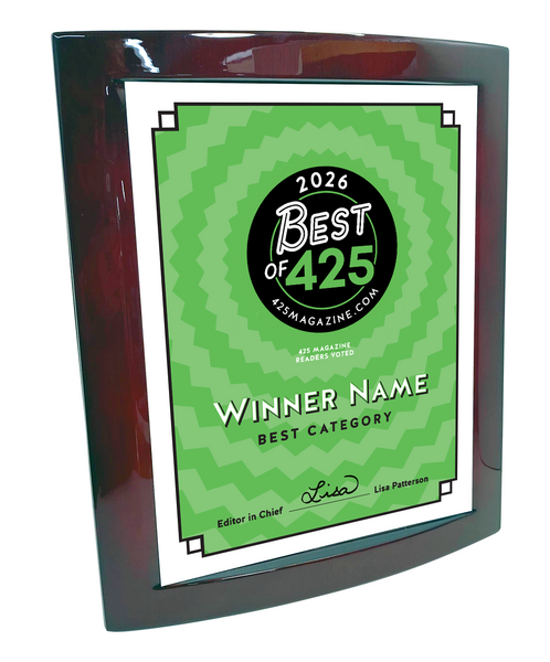 Best of 425 Magazine - Eclipse Plaque with Metal Inlay