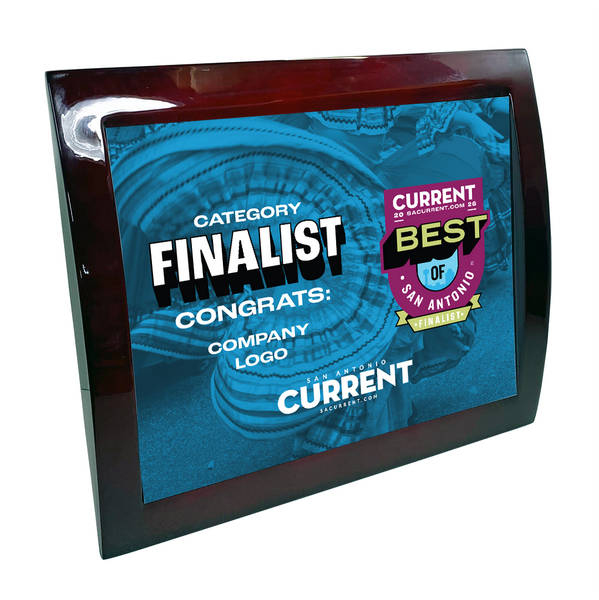 San Antonio Current "Best of San Antonio" Award - Eclipse Plaque with Metal Inlay
