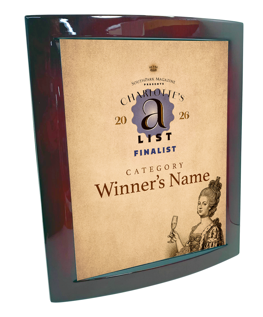 Southpark Magazine's Charlotte's A-List - Eclipse Plaque with Metal Inlay