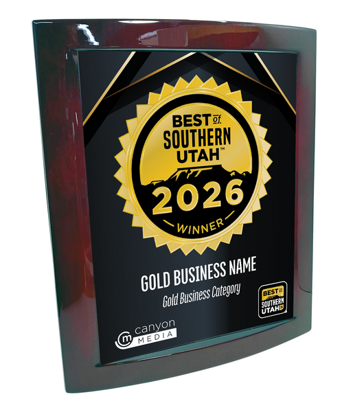 Best of Southern Utah - Eclipse Plaque with Metal Inlay