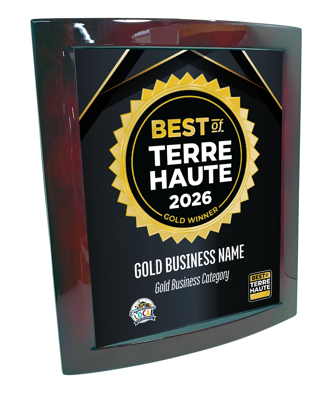 Best of Terre Haute - Eclipse Plaque with Metal Inlay