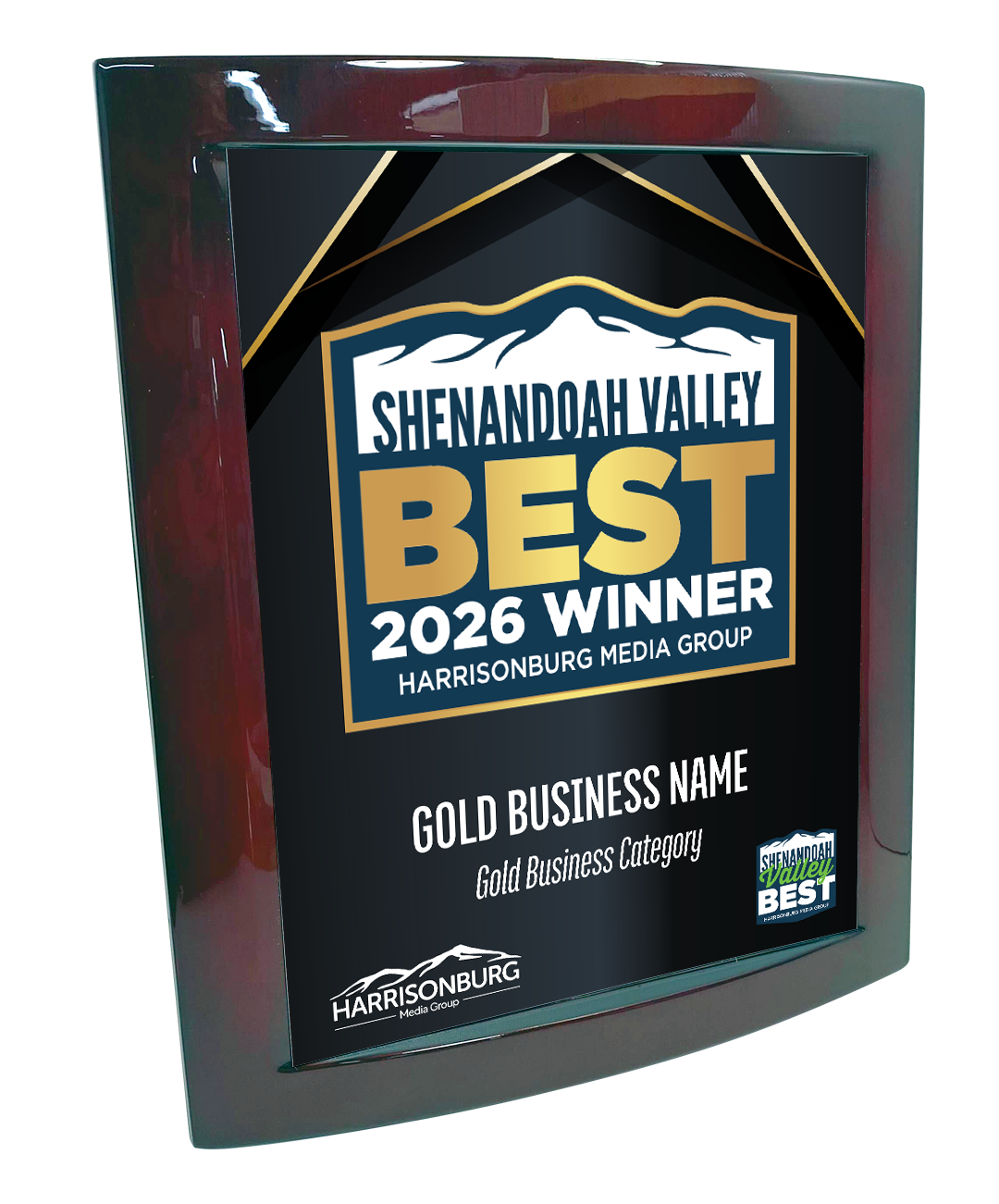 Shenandoah Valley Best - Eclipse Plaque with Metal Inlay