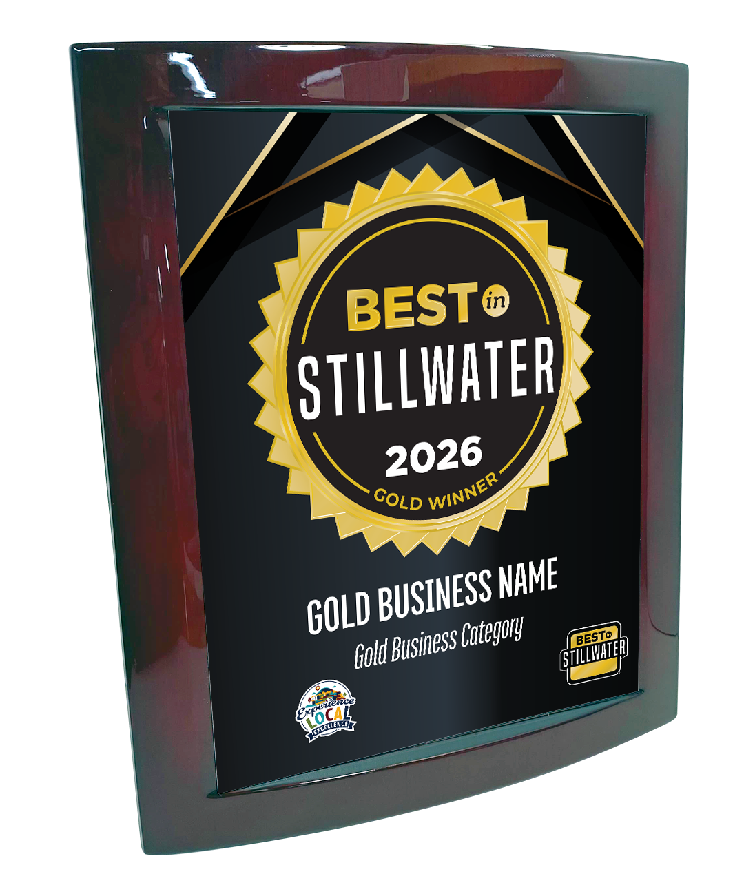 Best in Stillwater - Eclipse Plaque with Metal Inlay