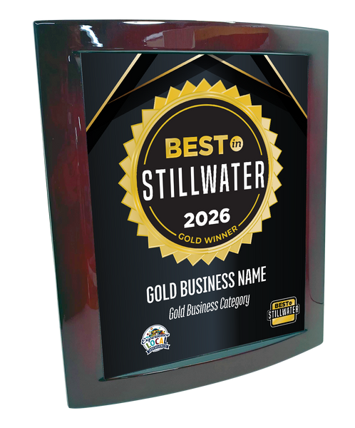 Best in Stillwater - Eclipse Plaque with Metal Inlay
