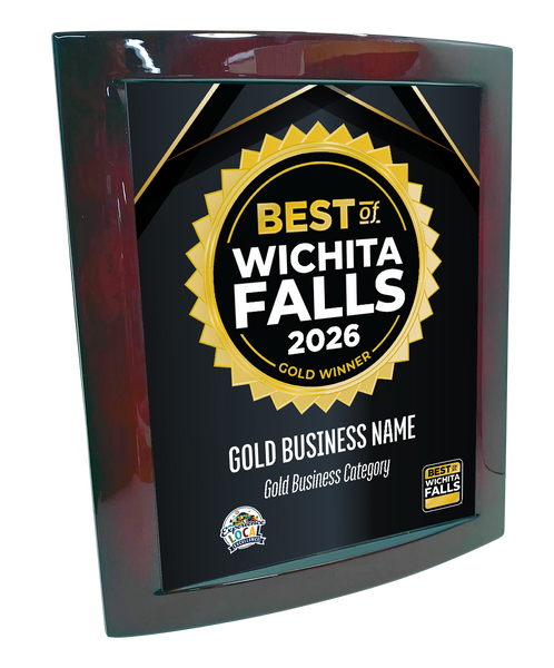 Best of Wichita Falls - Eclipse Plaque with Metal Inlay