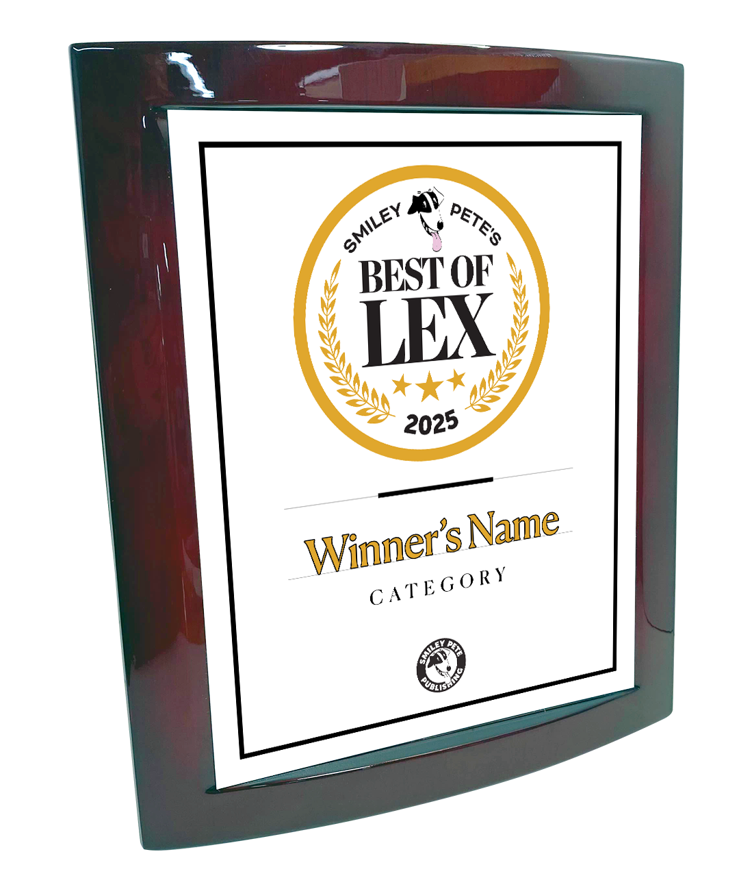 Smiley Pete - Best of Lex - Eclipse Plaque