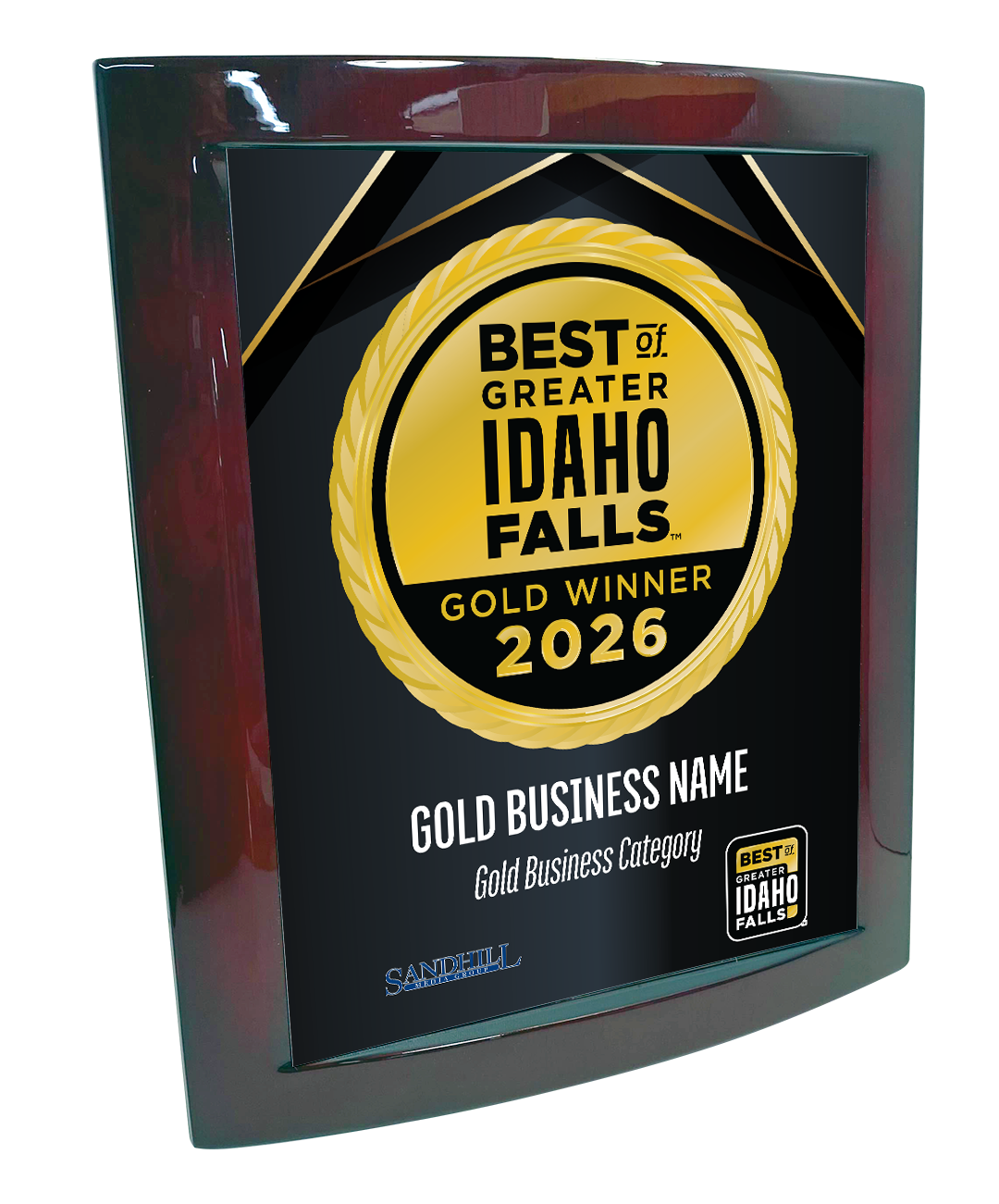 Best of Greater Idaho Falls - Eclipse Plaque with Metal Inlay