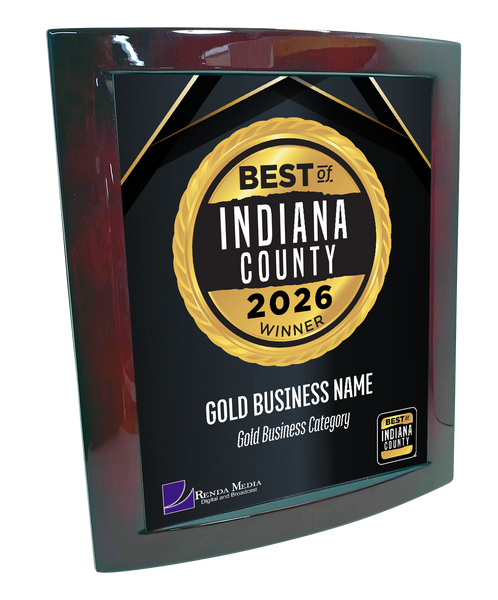 Best of Indiana County - Eclipse Plaque with Metal Inlay
