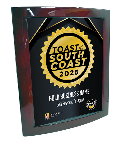 Toast of the South Coast - Eclipse Plaque with Metal Inlay