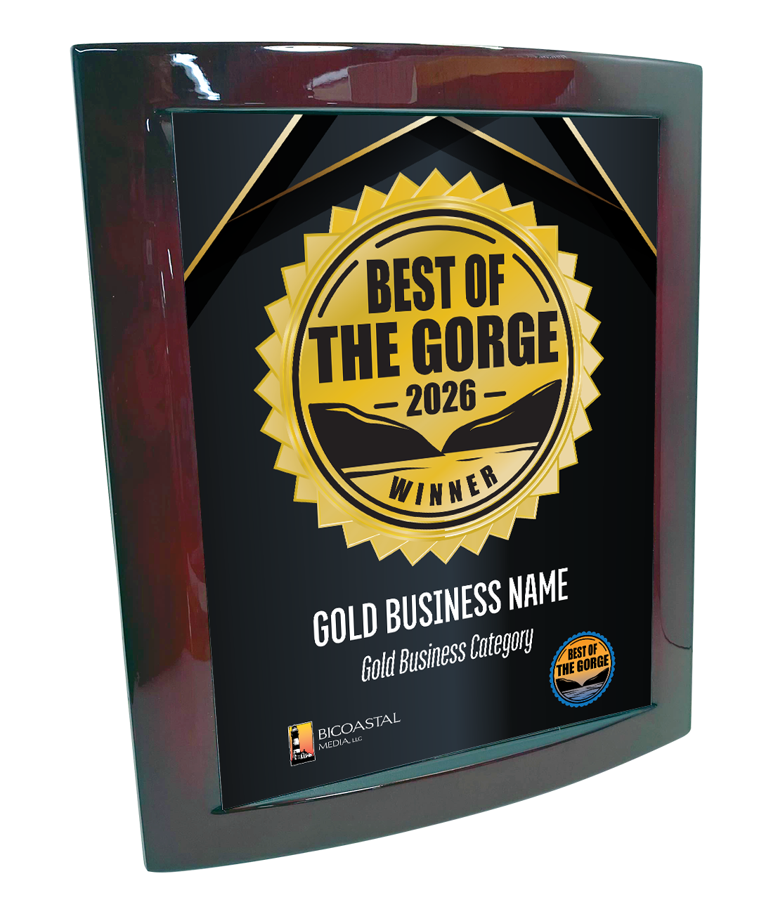 Best of the Gorge - Eclipse Plaque with Metal Inlay