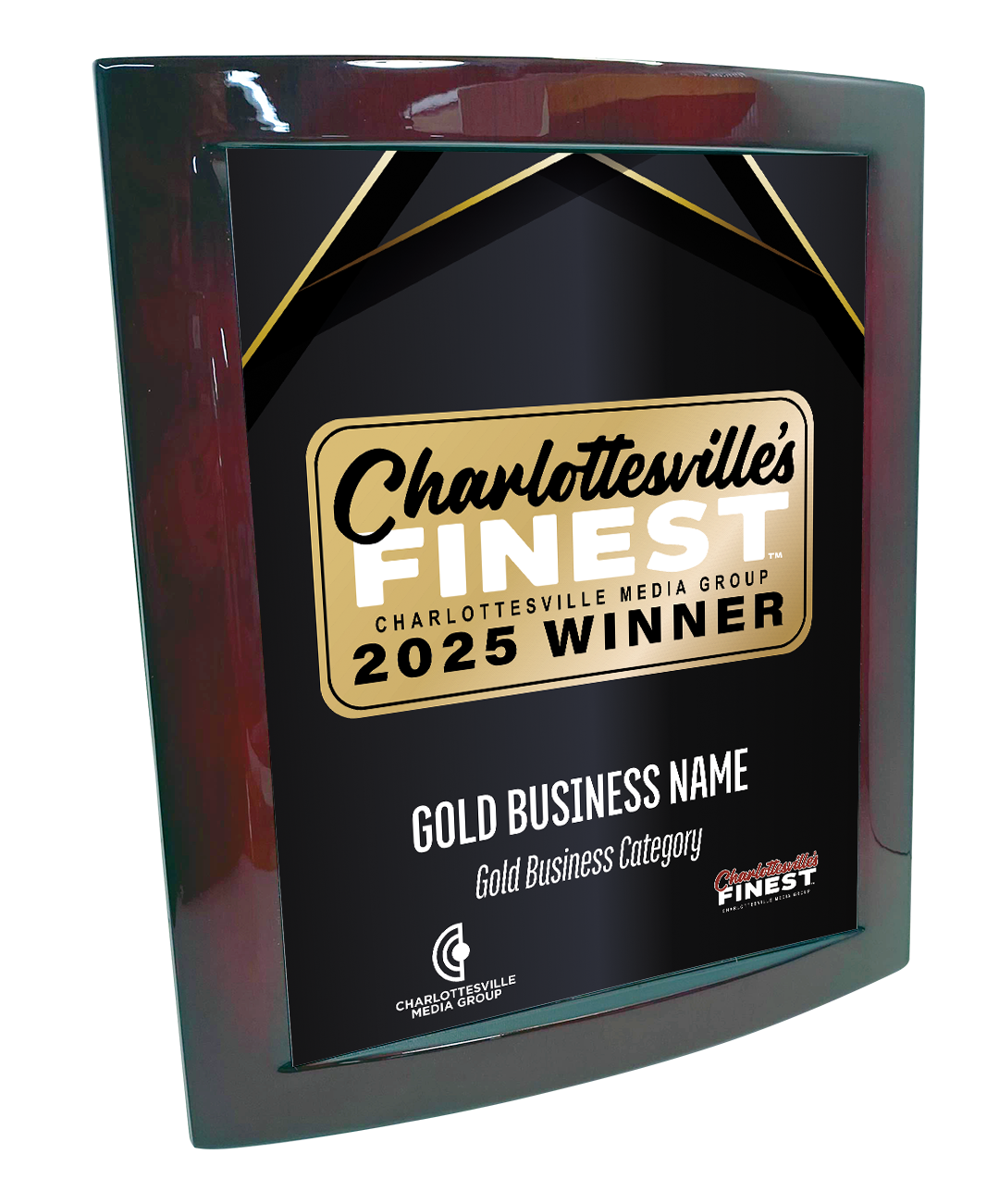 Charlottesville's Finest - Eclipse Plaque with Metal Inlay