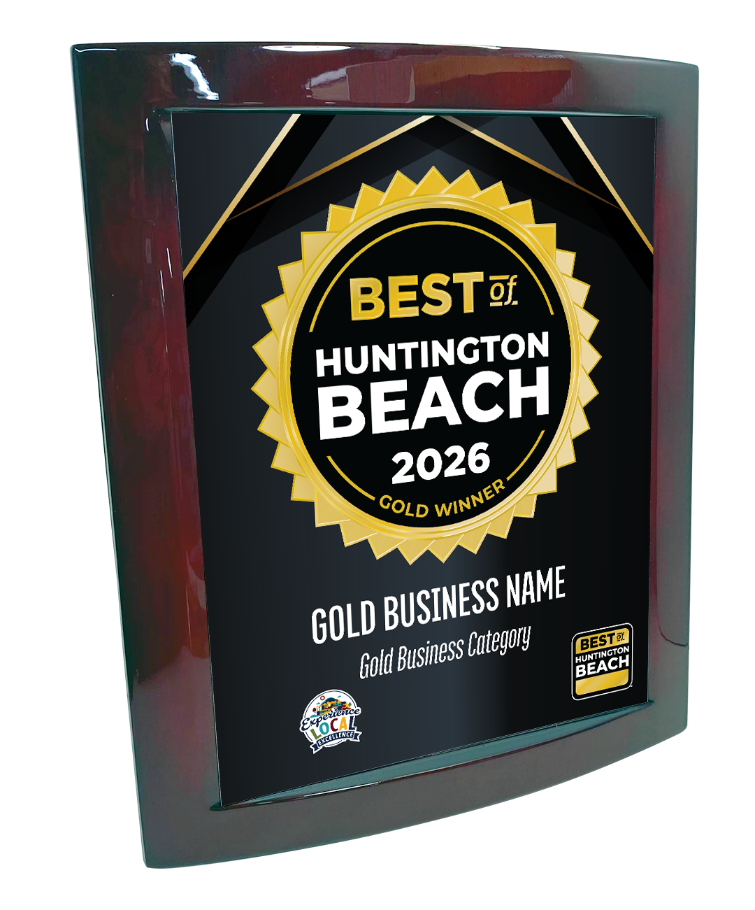 Best of Huntington Beach - Eclipse Plaque with Metal Inlay