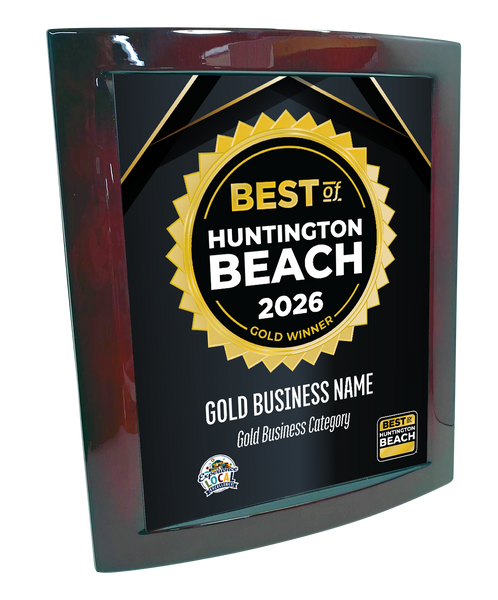 Best of Huntington Beach - Eclipse Plaque with Metal Inlay