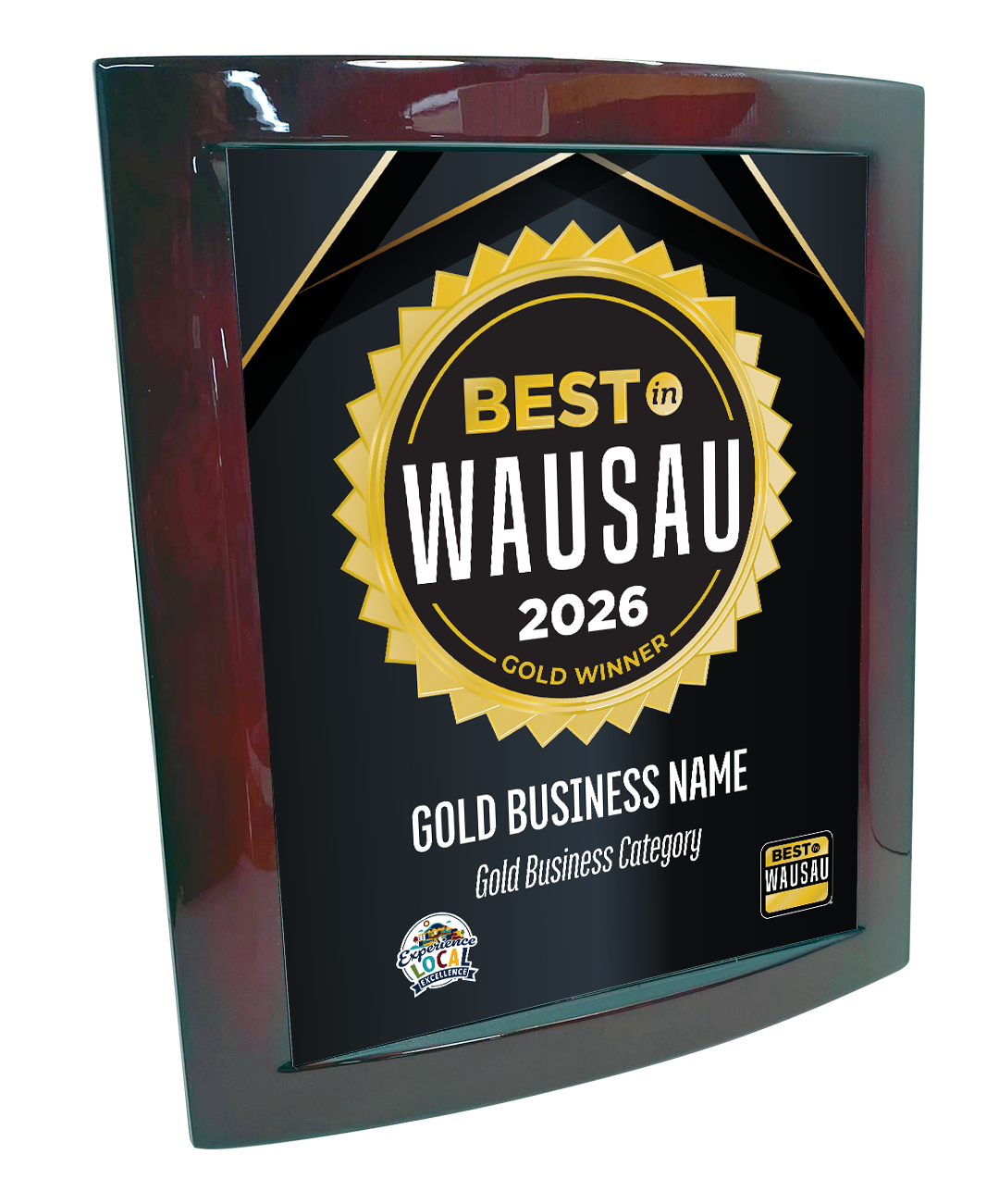 Best in Wausau - Eclipse Plaque with Metal Inlay