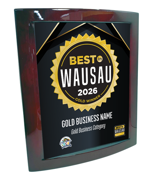 Best in Wausau - Eclipse Plaque with Metal Inlay
