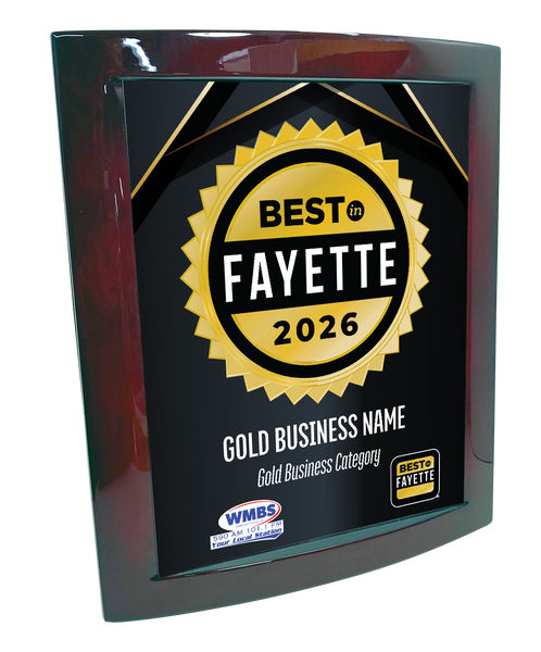 Best in Fayette - Eclipse Plaque with Metal Inlay