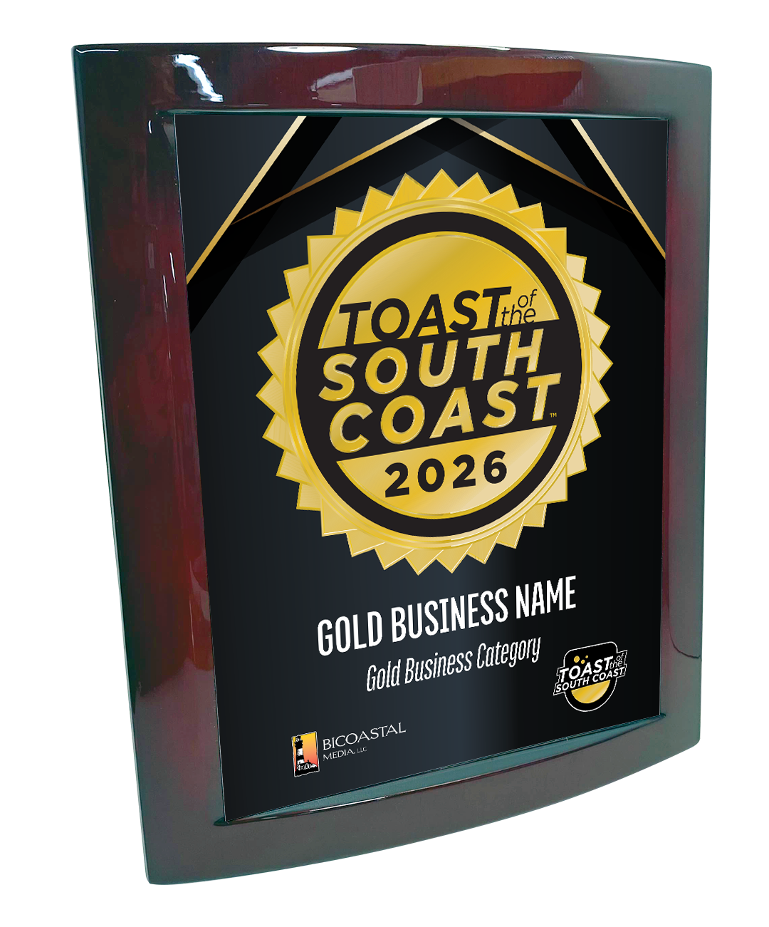 Toast of the South Coast - Eclipse Plaque with Metal Inlay