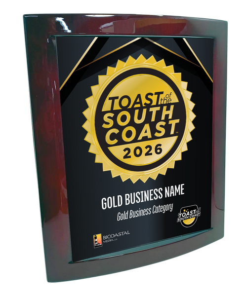 Toast of the South Coast - Eclipse Plaque with Metal Inlay