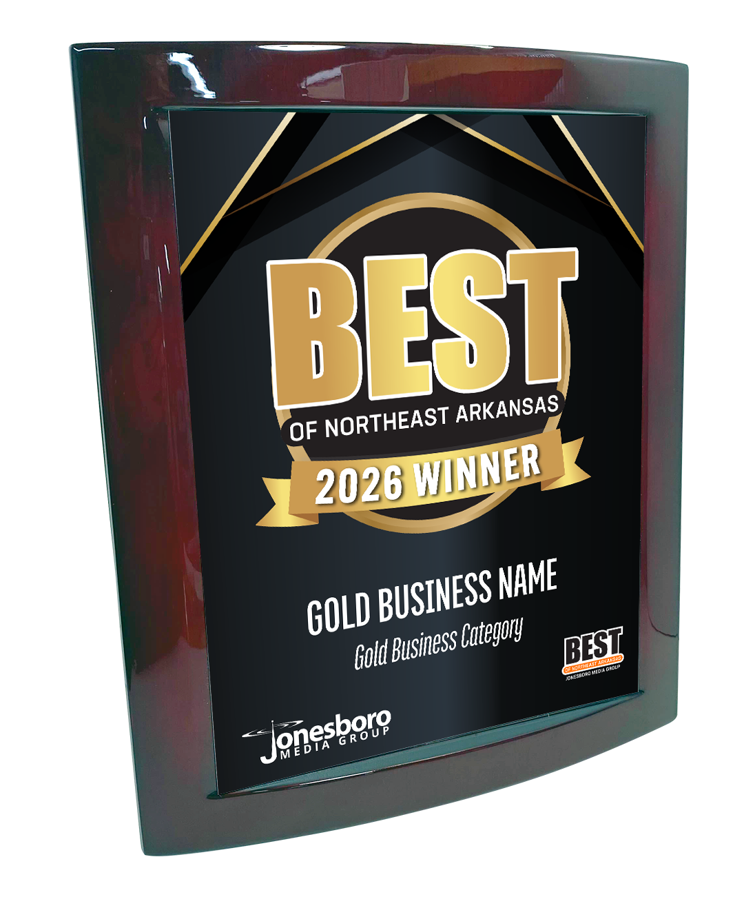 Best of Northeast Arkansas - Eclipse Plaque with Metal Inlay