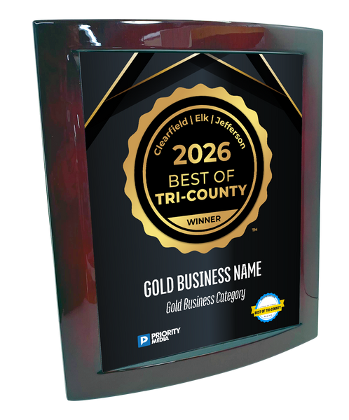 Best of Tri-County - Eclipse Plaque with Metal Inlay