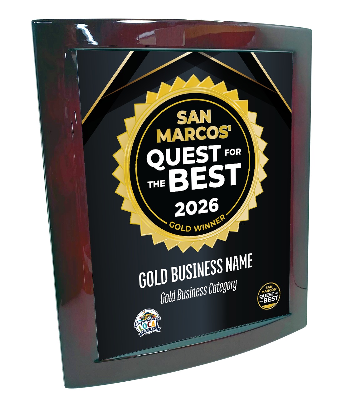 San Marcos' Quest for the Best - Eclipse Plaque with Metal Inlay